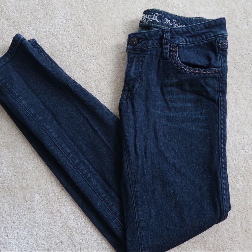 Wrangler |  Rock 47 | thick stitch blue jeans